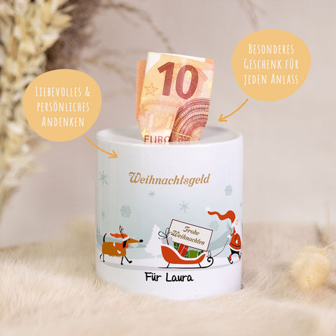 Spardose aus Keramik - Weihnachtsgeld