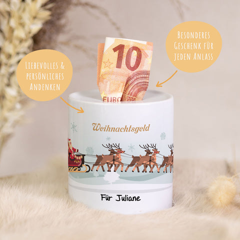 Spardose aus Keramik - Weihnachtsgeld