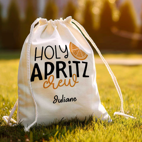 Bedruckter Turnbeutel im Holy Apritz Crew Design