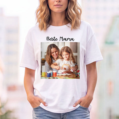 Personalisiertes Oversized T-Shirt - Foto & Wunschtext