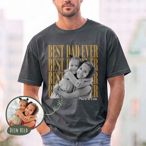 Personalisiertes Oversized T-Shirt - Best Dad Ever