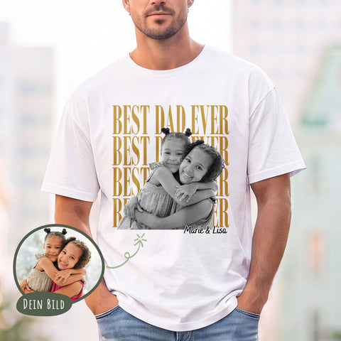 Personalisiertes Oversized T-Shirt - Best Dad Ever