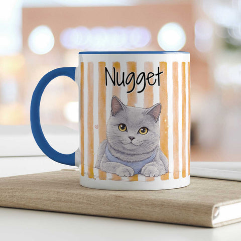 Bedruckte Tasse im Aquarell Stil - Foto Haustier - Personalisiert mit eigenem Bild