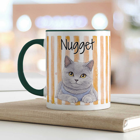 Bedruckte Tasse im Aquarell Stil - Foto Haustier - Personalisiert mit eigenem Bild