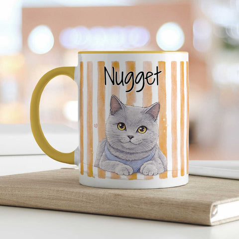 Bedruckte Tasse im Aquarell Stil - Foto Haustier - Personalisiert mit eigenem Bild