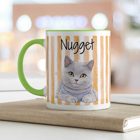 Bedruckte Tasse im Aquarell Stil - Foto Haustier - Personalisiert mit eigenem Bild