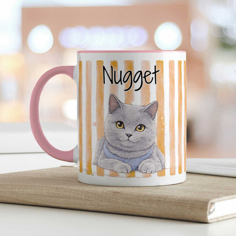 Bedruckte Tasse im Aquarell Stil - Foto Haustier - Personalisiert mit eigenem Bild