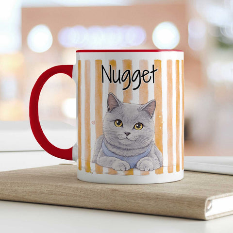 Bedruckte Tasse im Aquarell Stil - Foto Haustier - Personalisiert mit eigenem Bild