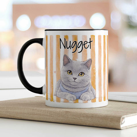 Bedruckte Tasse im Aquarell Stil - Foto Haustier - Personalisiert mit eigenem Bild