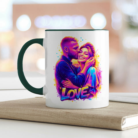 Bedruckte Tasse im Streetart Stil - Foto Love - Personalisiert mit eigenem Bild