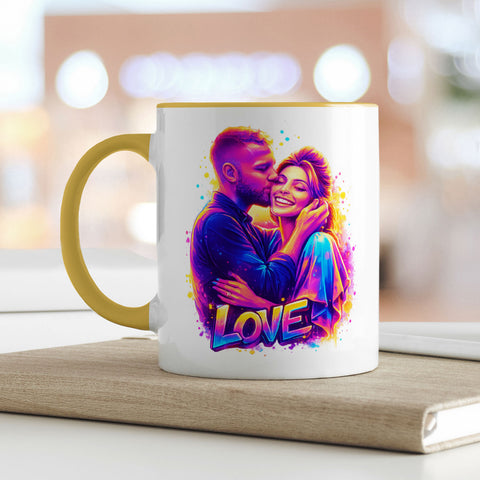 Bedruckte Tasse im Streetart Stil - Foto Love - Personalisiert mit eigenem Bild