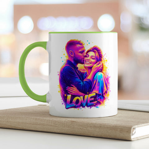 Bedruckte Tasse im Streetart Stil - Foto Love - Personalisiert mit eigenem Bild