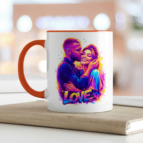 Bedruckte Tasse im Streetart Stil - Foto Love - Personalisiert mit eigenem Bild