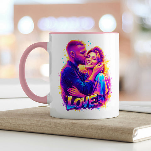 Bedruckte Tasse im Streetart Stil - Foto Love - Personalisiert mit eigenem Bild
