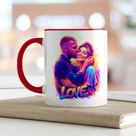 Bedruckte Tasse im Streetart Stil - Foto Love - Personalisiert mit eigenem Bild
