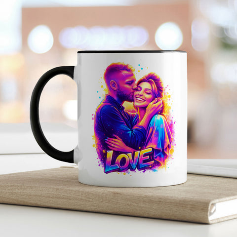 Bedruckte Tasse im Streetart Stil - Foto Love - Personalisiert mit eigenem Bild