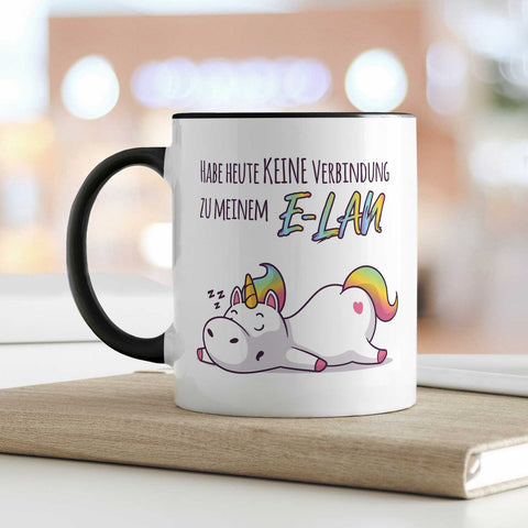 Bedruckte Tasse mit Spruch E-Lan