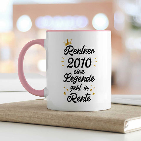 Bedruckte Tasse mit Spruch Rentner/Rentnerin 2025