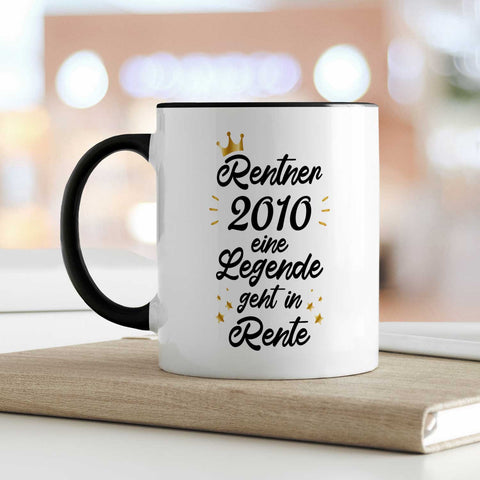 Bedruckte Tasse mit Spruch Rentner/Rentnerin 2025