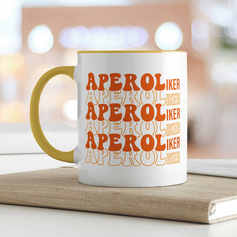 Bedruckte Tasse mit Aperol Spritz Motiv - Aperoliker - Aperol Geschenk für Frauen und Männer