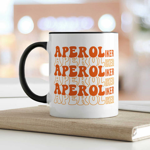 Bedruckte Tasse mit Aperol Spritz Motiv - Aperoliker - Aperol Geschenk für Frauen und Männer