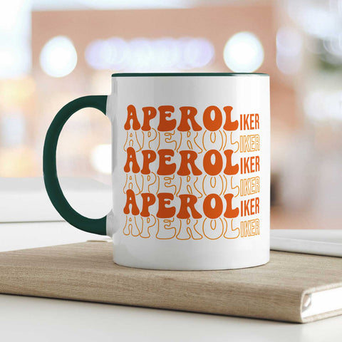 Bedruckte Tasse mit Aperol Spritz Motiv - Aperoliker - Aperol Geschenk für Frauen und Männer