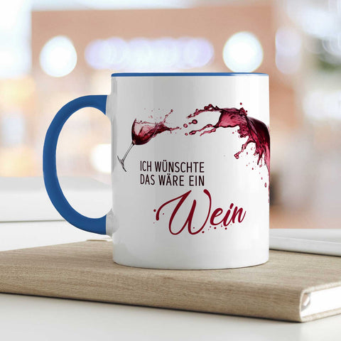 Bedruckte Tasse mit Wein Motiv