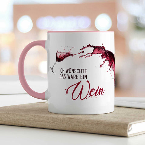 Bedruckte Tasse mit Wein Motiv
