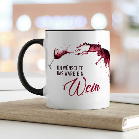 Bedruckte Tasse mit Wein Motiv