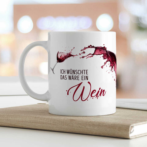 Bedruckte Tasse mit Wein Motiv
