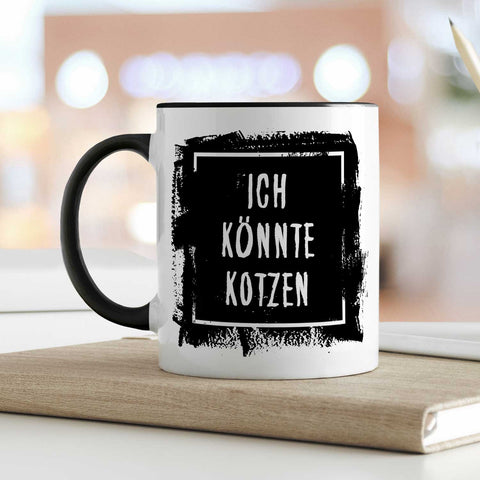 Bedruckte Tasse mit Spruch - "Ich könnte Kotzen"
