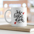 Bedruckte Tasse mit Spruch - Ich liebe dich V2