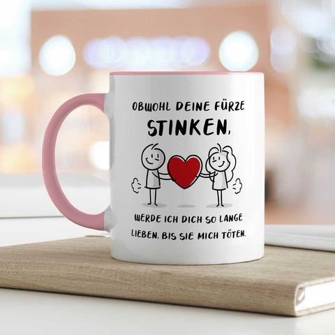 Bedruckte Tasse mit Spruch - Deine Fürze stinken