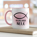 Bedruckte Tasse - zur Konfirmation mit Name & Datum