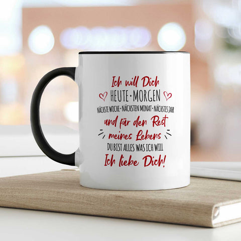 Bedruckte Tasse mit Spruch