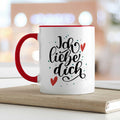 Bedruckte Tasse mit Spruch - Ich liebe dich V2