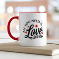 Bedruckte Tasse mit Spruch - All you need is love