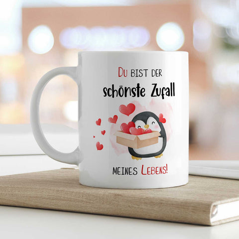 Bedruckte Tasse mit Spruch - Du bist der schönste Zufall meines Lebens