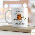 Bedruckte Tasse mit Spruch Der frühe Vogel kann mich mal!
