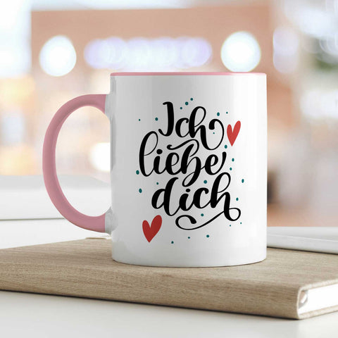 Bedruckte Tasse mit Spruch - Ich liebe dich V2