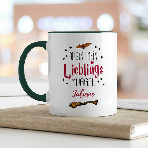 Bedruckte Tasse mit Spruch - Du bist mein Lieblingsmuggel mit Namen