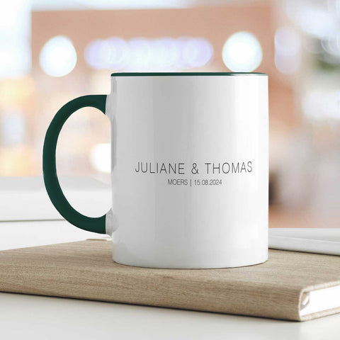 Bedruckte Tasse mit "Wo alles begann" Motiv - Personalisiertes Geschenk mit Wunschkoordinaten