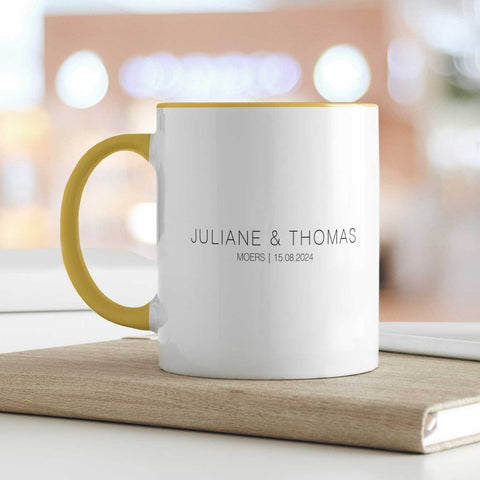 Bedruckte Tasse mit "Wo alles begann" Motiv - Personalisiertes Geschenk mit Wunschkoordinaten