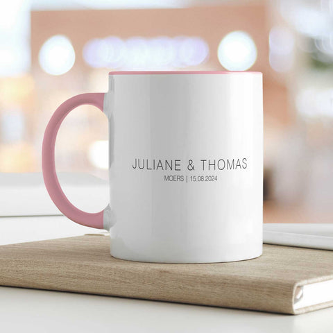 Bedruckte Tasse mit "Wo alles begann" Motiv - Personalisiertes Geschenk mit Wunschkoordinaten