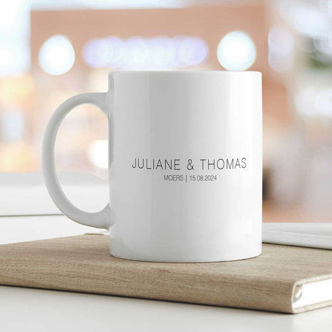 Bedruckte Tasse mit "Wo alles begann" Motiv - Personalisiertes Geschenk mit Wunschkoordinaten