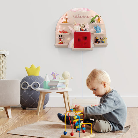 Toniebox Regal für Kinderzimmer - Einhorn - Personalisiert mit Namen