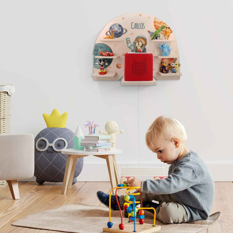 Toniebox Regal für Kinderzimmer - Astronaut - Personalisiert mit Namen