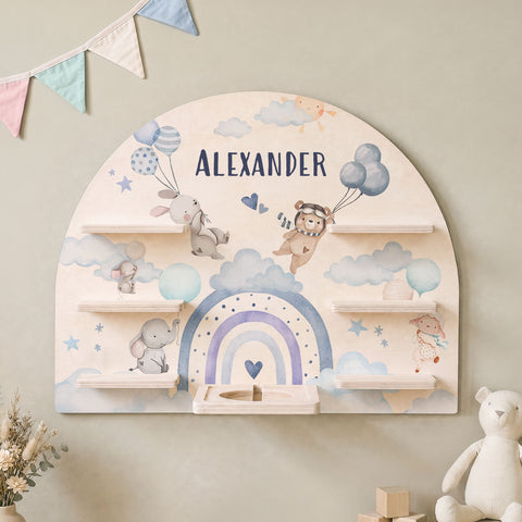 Toniebox Regal für Kinderzimmer - Ballon - Personalisiert mit Namen