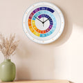 Wanduhr Kinder Regenbogen Farben - mit UV Druck