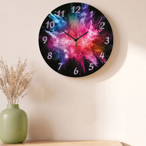Wanduhr aus Holz Splash Love 2.0 - mit UV Druck